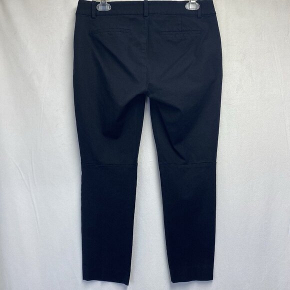 J.Crew Mercantile Mid Rise Ankle Pants Women Sz 8 Black Stretch Side Zip Used - Picture 3 of 16